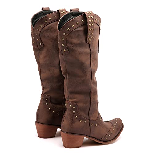 Scaoruki Women Embroidered Western Boots4