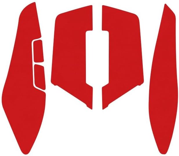 Mouse Anti Slip Grip Tape Compatible with Alienware AW588M Gaming Mice Skins,Sweat Resistant,Sweat-Proof Grip, Protective Cover,Red Full
