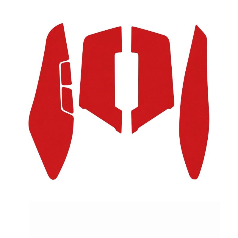 Mouse Anti Slip Grip Tape Compatible with Alienware AW588M Gaming Mice Skins,Sweat Resistant,Sweat-Proof Grip, Protective Cover,Red Full