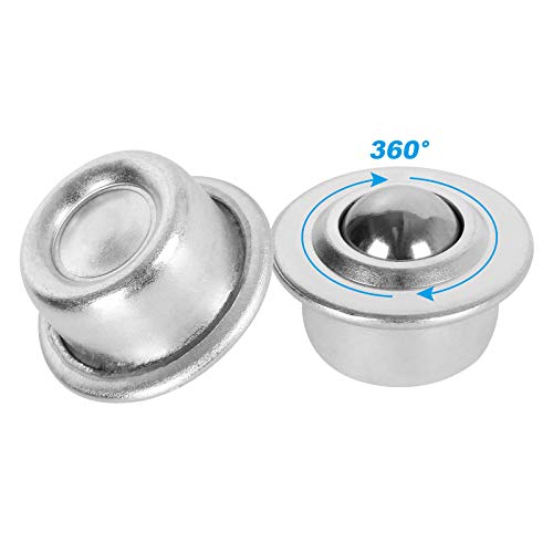 16PCS 5/8 Inch Stainless Steel Ball Transfer Bearing Casters - Universal Base Conveyor Roller Ball for Conveyor, Roller Stand - Load Capacity 33 lbs