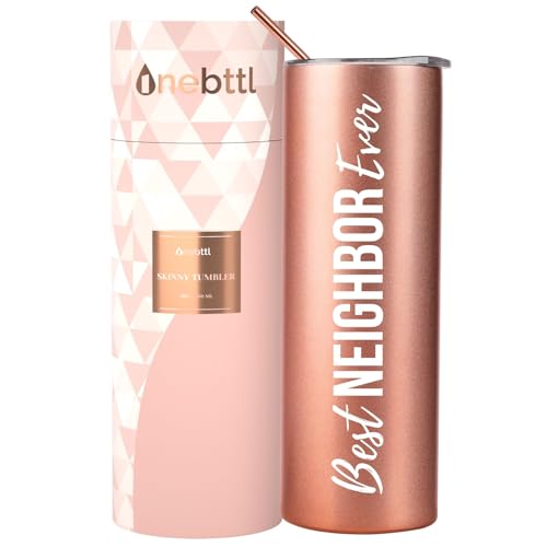 Onebttl Neighbor Gifts, Best Neighbor Ever, 20oz Stainless Steel Travel