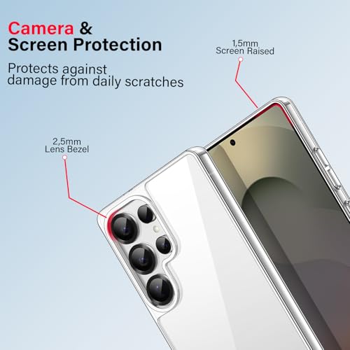 Image of KACA Clear Back Cover Case for Samsung Galaxy S25 Ultra 5G |Case for Samsung Galaxy S25 Ultra 5G|Shockproof Bumper TPU Protective Design| Samsung S25 Ultra 5G Back Cover- Transparent