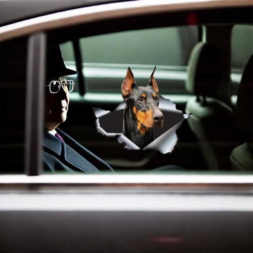 Image of Vinyl Dog Stickers - Car Decals for Women & Dog Lovers (Doberman)