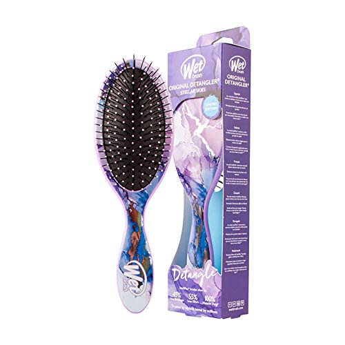 Wet Brush Brosse Démêlante Originale anti-nœuds sans douleur pour cheveux fins à épais Violet Skies