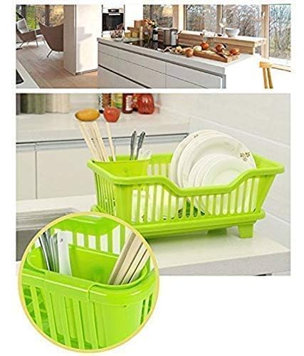 Image of TEKCOOL Plastic 6+56 (Green Dish Rack), (18 x 32 x 45 cm)