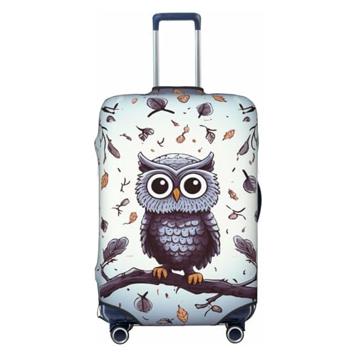 Housse de bagage anti-poussière et rayures valise 45-81 cm motif hibou nature