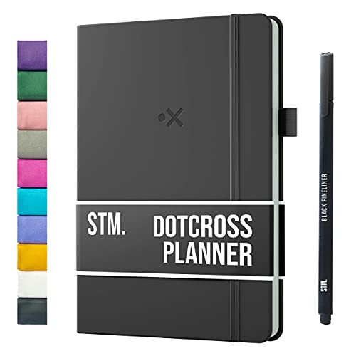 B5 DotCross Planner (formerly Bullet Planner) by Scribbles That Matter - Weekly and Monthly Planner - Part Planner Part Journal for your Mental Calm - Undated Day Planner / Organizer Planner Notebook