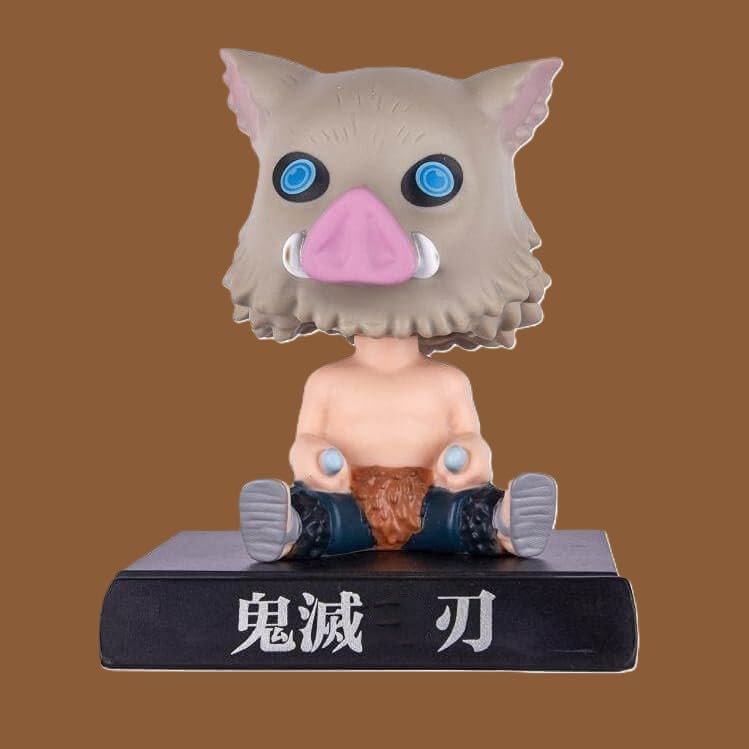 Image of Awestuffs Phone Holder Car Decoration Bobblehead Action Figure Pack of 1 (Inosu D Slayer)