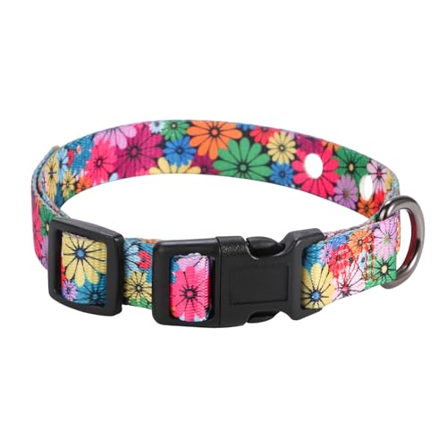 Rhea Rose 3/4 Inch Replacement Collar Strap Shock Collar with 2 Holes Compatible with Nearly All Brands and Models of Underground Electric Dog Fences and Training Collars Floral Pattern