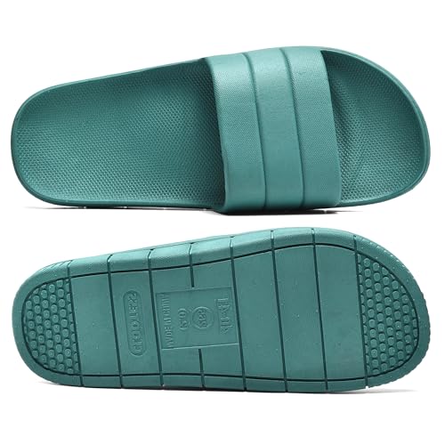 Image of clootess Shower Slide Shoes for Men and Women Home Sandal Bath Slipper Indoor House Pool College Dorm Non-Slip
