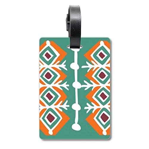 Étiquette valise voyage motif mexicain vert pour bagage
