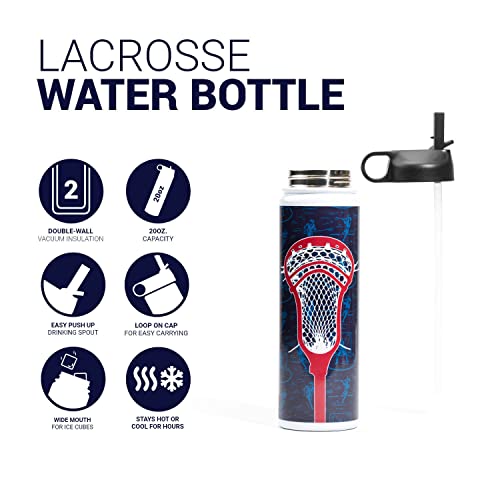 ChalkTalkSPORTS Lacrosse Insulated Water Bottle Lacrosse Stick