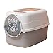 Pugermering Hooded Cat, Fully Enclosed Cat Toilet, Cat Litter Tray Large Pet Pet Supplies, Gray