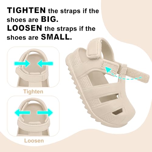 Image of ChayChax Toddler Classic Fisherman Sandals Boys Girls Closed Toe Water Pool Beach Sandal Naturally Splay
