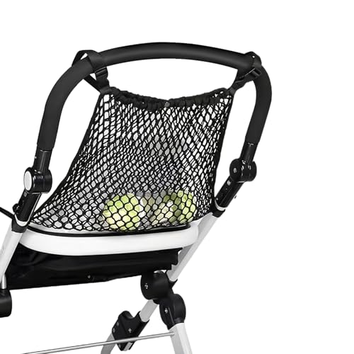 Schwarz Kinderwagen Einkaufstaschen Netzbeutel Neztasche, Universalnetz Kinderwagennetz Einkaufsnetz Aufbewahrungstasche für Kinderwagen Sportwagen Buggys Rollstuhl Jogger