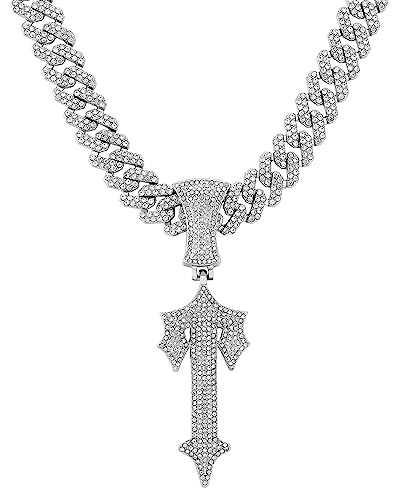 LuxeFlex Hip Hop Cross Sword Necklaces with 12MM 20