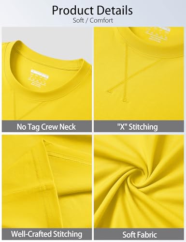 Cotrasen Men's T Shirts Cotton Drop Shoulder Short Sleeve Shirts for Men Casual Soft Comfort Loose Fit Mens Summer Tee Shirts