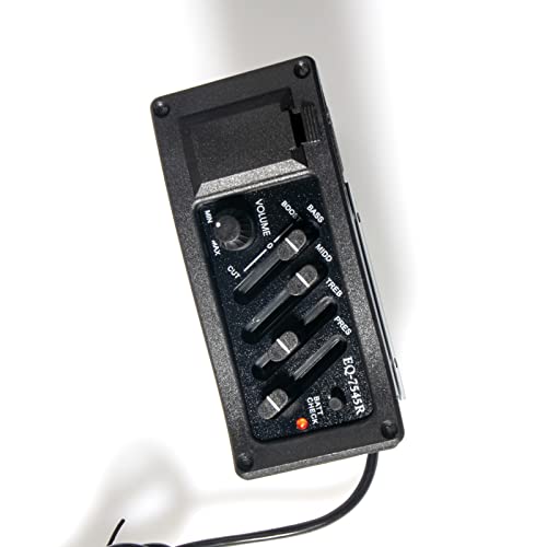 Cheerock Acoustic Guitar Piezo Pickup Eq-7545R 4 Band Preamp Amplifier Equalizer Tuner #TOP3