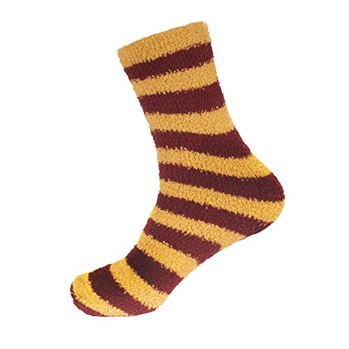 BambooMN Super Soft Fuzzy Team Spirit Socks - Striped - 4 Pairs