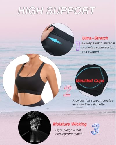 Image of RUNNING GIRL Sports Bras for Women, Molded Cup High Impact Sports Bra Workout Bras for Women High Support Racerback