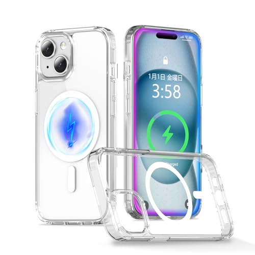 MINIKA iPhone 15 �p �P�[�X Magsafe �Ή� ��Phone 15 �P�[�X �N���A �X�}�z�P�[�X �ČRMIL�K�i ��� �ϏՌ� �w��h�~ ���ϖh�~ �}�O�Z�[�t �}�O�l�b�g���� ���C�����X�[�d �A�C�t�H�� 15 �A�C�z�� 15 �X�}�z �J