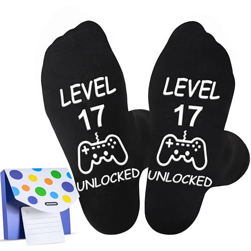 Jeasona Gaming Socks Cool Birthday Gifts for 17 Year Old Boy Christmas Gamer Young Men