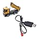 RC USB-Ladekabel, RC Engineering Car Alloy USB-Ladekabel Kompatibel mit 1573 Elektrofahrzeugspielzeug(Schwarz)
