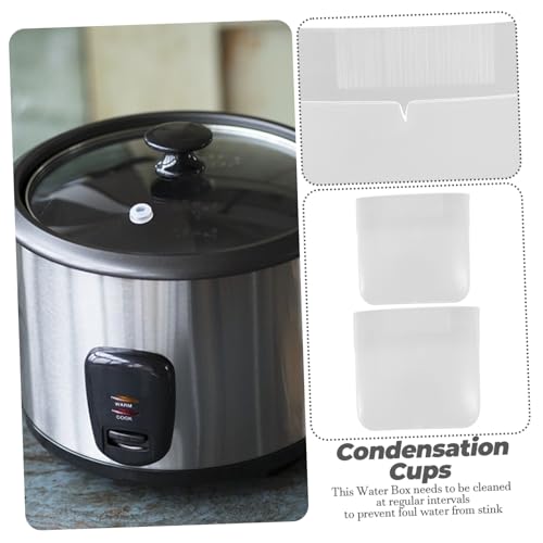 Cajas colectoras de condensación PRETYZOOM evita goteos taza recolectora de agua para vaporera 6