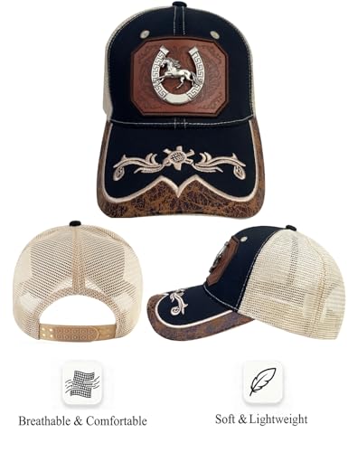 Image of TOPACC Western Trucker Hat for Men Women Cowboy Country Hat Snapback Cap