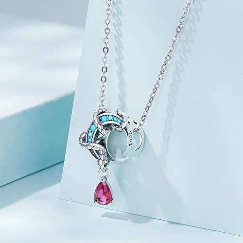 Babamia Snake Charms For Bracelets And Necklaces 925 Sterling Silver Dainty Bead Charms Paved With Cubic Zirconia Charm Snake And Moon Charm For Women Girls Jewelry Gift #TOP1