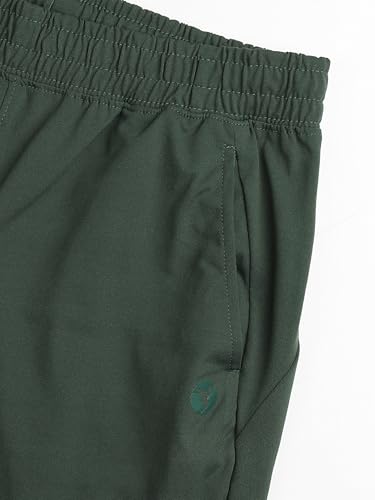 Image of TECHNOSPORT Women's Regular Fit Mid Rise Solid Track Pant with Antimicrobial, Stretchable for Gym, Workout & Sports and Regular Use