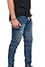 VICTORIOUS Men's Fashion Slim Fit Biker Denim Joggers Jeans JG873 - Indigo - Small - BB8H