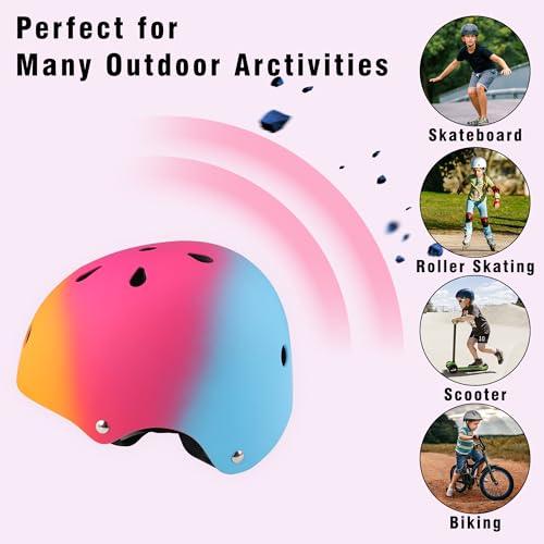 image for SAITI Kids Bike Helmet, Toddler Bike Helmet for Ages 3-8 Boys Girls Pr