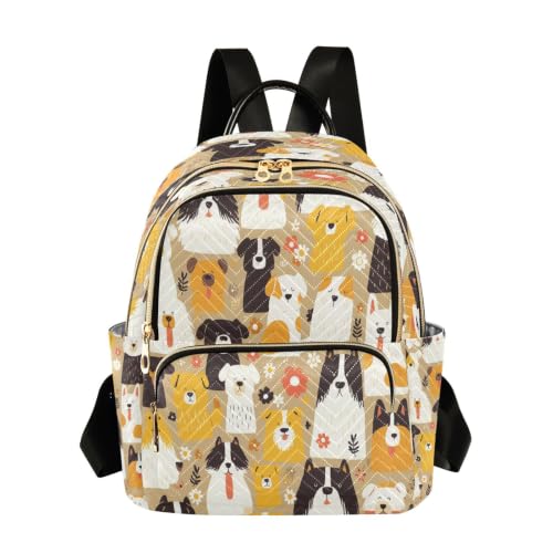 Sac à dos chien mignon et mini sac à bandoulière pour voyage d'adolescent