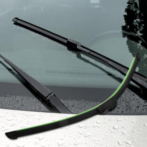 Mikikit Replacement Wiper Blades Easy to Install with Rubber and Steel Material 1 Pair and Effective Wiping Action for Car Windshield for Automotive Windscreen Wiper Accessories by Mikikit - Used condition - Image 7