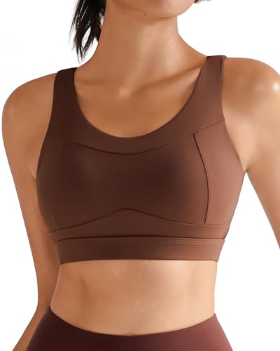 Image of RUNNING GIRL High Impact Sports Bras for Women,Racerback Running Bra Workout Crop Tank Tops Longline Sports Bra Push up