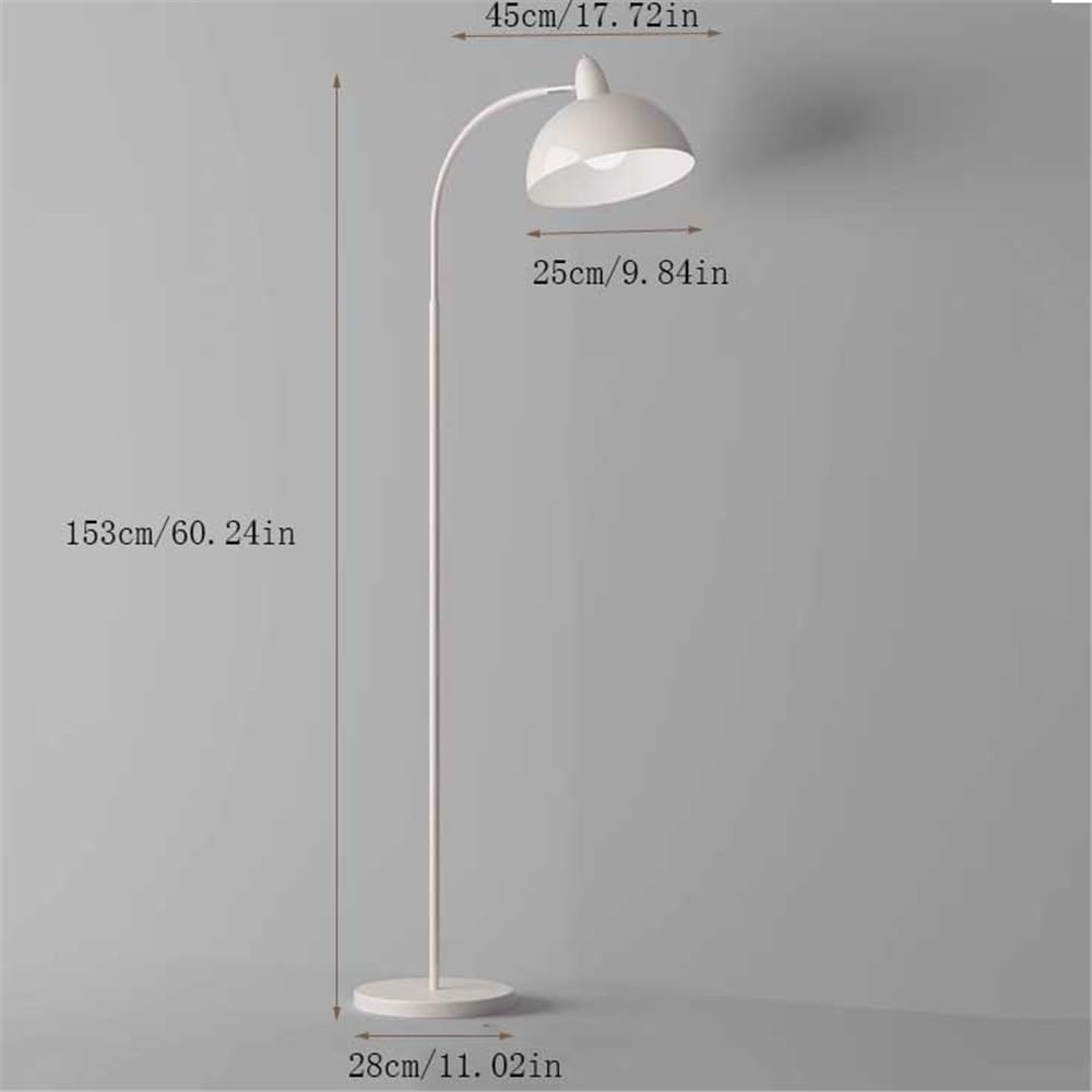 Lampa podłogowa Biała, ściemnialna lampa podłogowa LED do salonu, sypialni, gabinetu, biura, lampy stojącej czytania