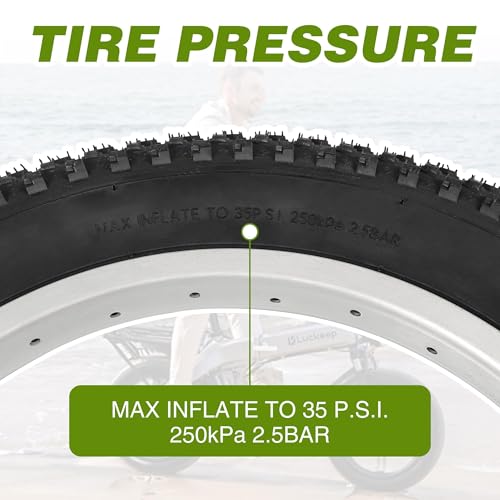 (76-305) 16×3.0 Inch E-Bike Tire 35 P.S.I Heavy Duty