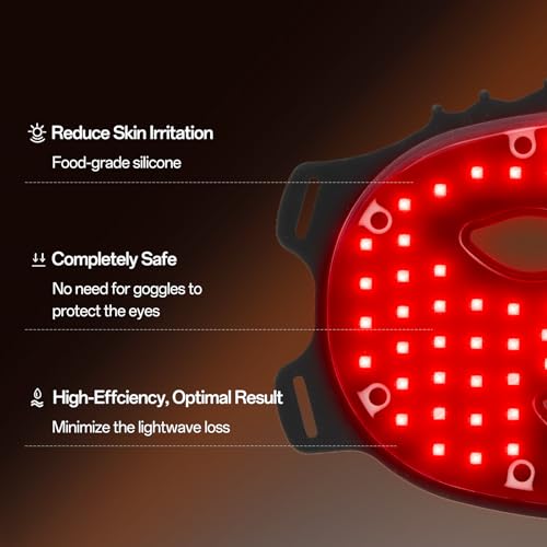 SUERBEATY Máscara de luz vermelha – Máscara de luz vermelha de 7 cores para o rosto, máscara facial