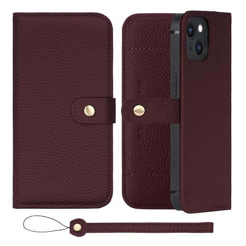 HANATORA for iPhone 14 �P�[�X �蒠�^ �{�v �X�}�z�P�[�X �X�}�z �X�^���h �X�g���b�v �t�� �V�������N�J�[�t���U�[ �x���g���� �}�O�l�b�g�Ȃ� ���C�� H1SPB-14-Wine �M�t�g �a���� ���� �j�� �ޏ� ���ꂳ�� ������