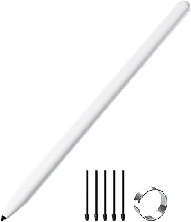 Marker Pen Replacement for Remarkable 2, Digital Eraser,4096 Pressure Sensitivity, Palm Rejection, Remarkable Plus Pen Remarkable2 Stylus Pen with 5Pcs Tips/Nibs (White)