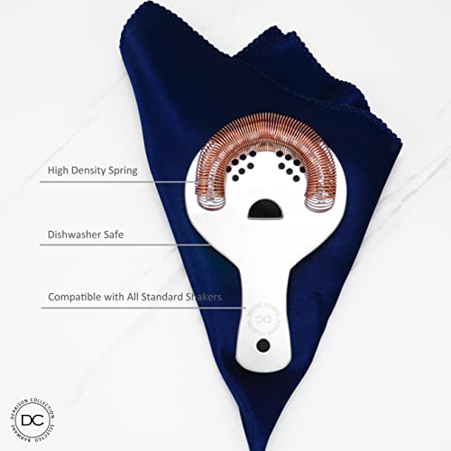 Copper Hawthorne Strainer, Stainless Steel Cocktail Strainer With High Density Spring For Professional Bartenders And Mixologists, Mirror Polished, One Strainer #TOP4