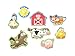Wooden Peg Puzzle, Farm Chunky Baby Puzzles, Full-Color Pictures Wood Shape Puzzles Peg Board, Animal Knob Puzzle for Educational Toddlers 18Months and up, 8 Pieces