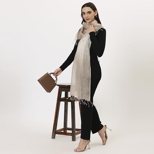 100% Linen Ombre Scarf for Women – Lightweight Breathable Fashion Wrap, Shaded Gradient Shawl, 55x180cm Soft Linen4