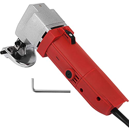 VEVOR Ciseaux Électriques de Métal 2,5 mm Cisaille à Tôle Électrique 500W Ciseaux à Métaux Machine Découpeuse 2000 tr/min Coupe Métal 2 m Câble pour Couper Plaques de Fer Acier Inoxydable Aluminium