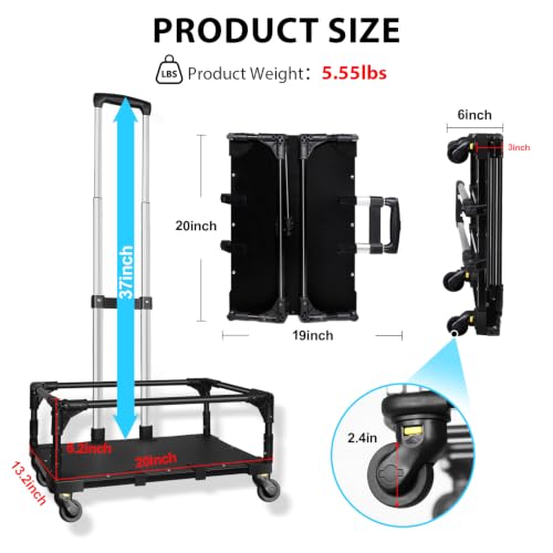 Petskd Foldable Wheel Base Cart for 18" L×11" W & 17" L×11" W Pet Carrier by Petskd - Used condition - Image 2