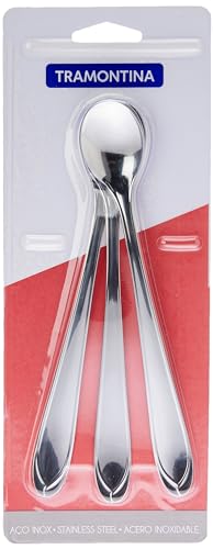 Conjunto De Colheres Para Refresco Aço Inox 3 Pç Tramontina Inox