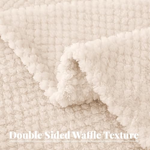 Whale Flotilla Kuscheldecke Decke, Flauschig Sofadecke Fleecedecke, Weiche und Warme Wohndecke Tagedecke für Jahreszeiten, 130x170 cm, Elfenbein