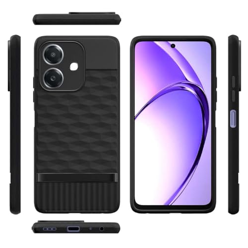 Image of Shockproof Case for Realme C61 4G / Narzo N61 4G | Full Camera Protection | TPU Flexible Back Cover for Realme C61 4G / Narzo N61 4G (Matte Black)