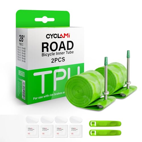 CYCLAMI 2 Pack TPU Inner Tube 700C x 18/23/25/28/30/32C for Road Bike Tire...